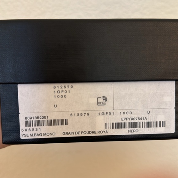 Saint Laurent Grain De Poudre Matelasse Monogram Mini Lou Camera Bag Black - Picture 12 of 16